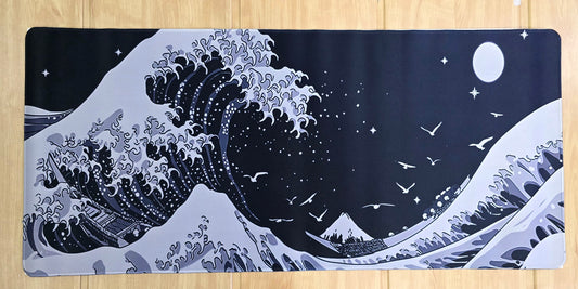 Boat In Wave Of Kanagawa Super Smooth Speed XXL Deskmat