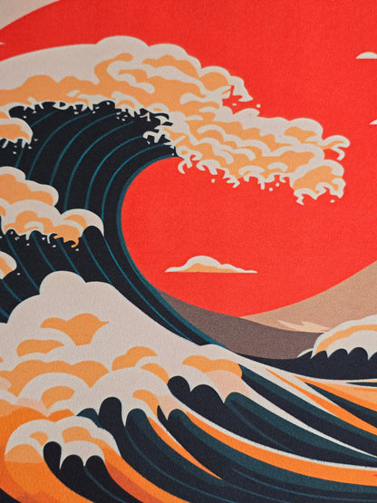 Big Ocean Wave With Sun Premium Hybrid Control XXL Deskmat