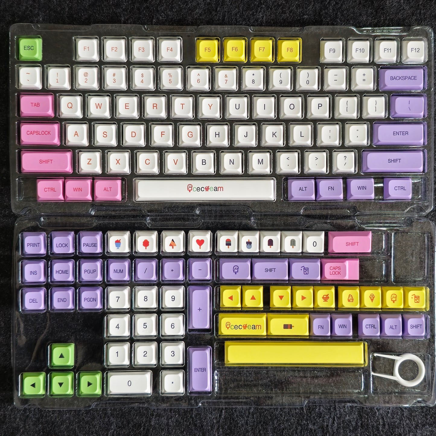 Ice Cream XDA PBT Keycaps BB Version