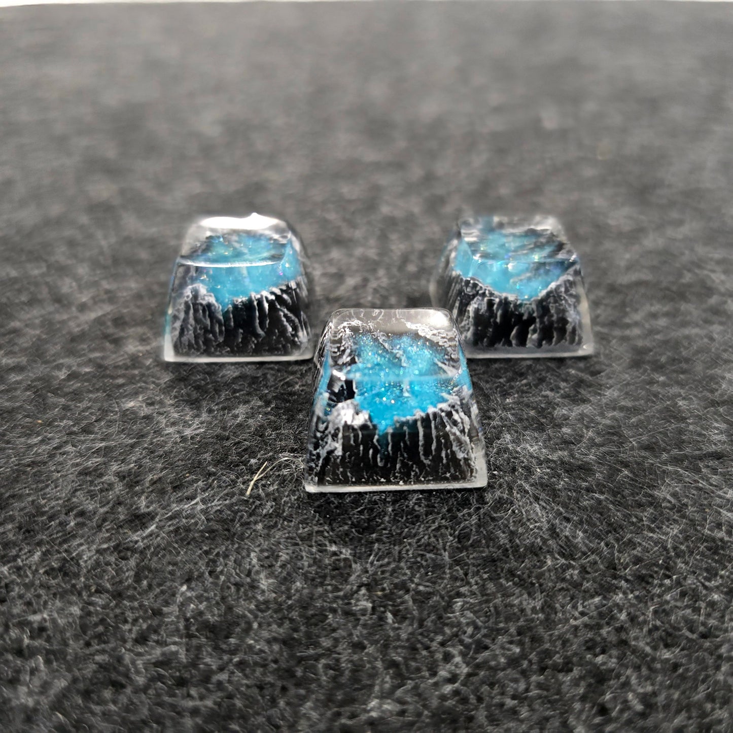 Snow Mountain Shinethrough Resin Artisan Keycap