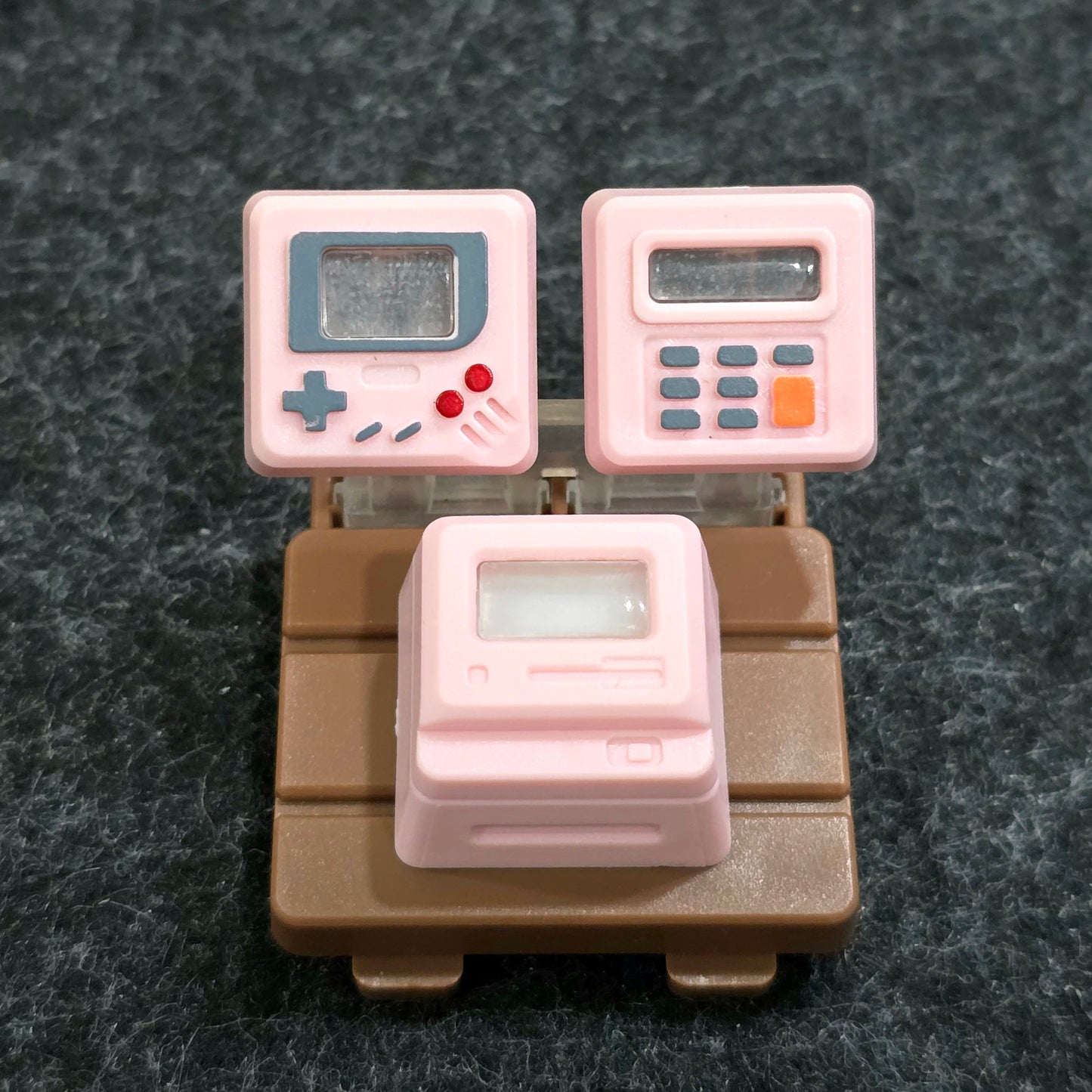 Pink K-04 Retro Mini Gamepad 3 in 1 Backlit Artisan Keycap