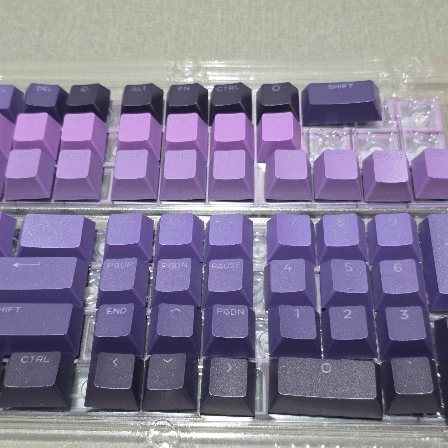 Cyberspace Deep Amethyst Top Backlit OEM PBT Keycaps
