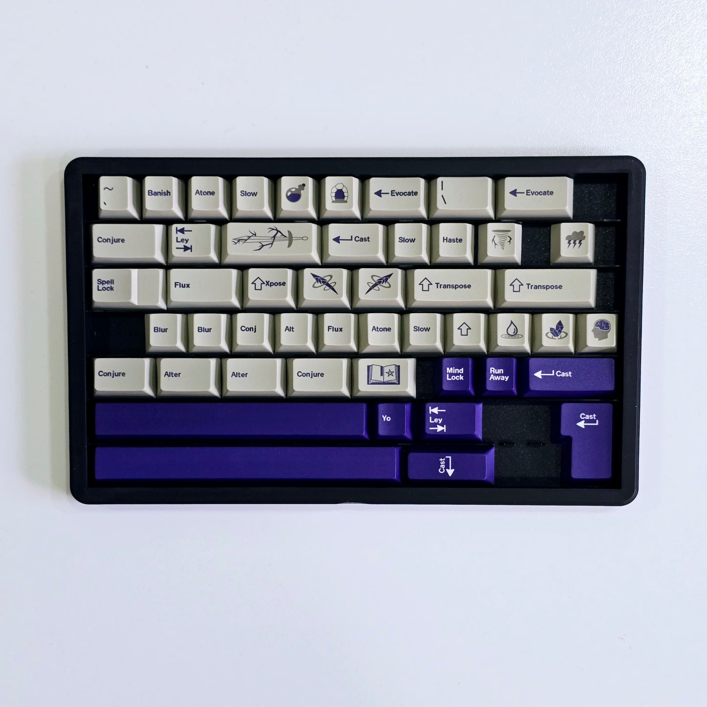 Spellbook Inspired Premium Cherry PBT Keycaps With High Quality Keys Storage Box