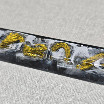 Mythical Golden Dragon Premium Handmade Spacebar Artisan Keycap 6.25u