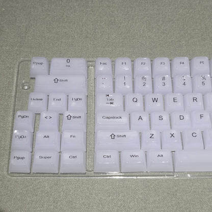 White Translucent Jelly MDA Keycaps