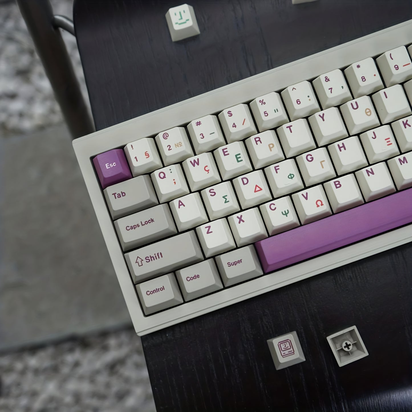 Vintage Purple Greek Cherry PBT Keycaps