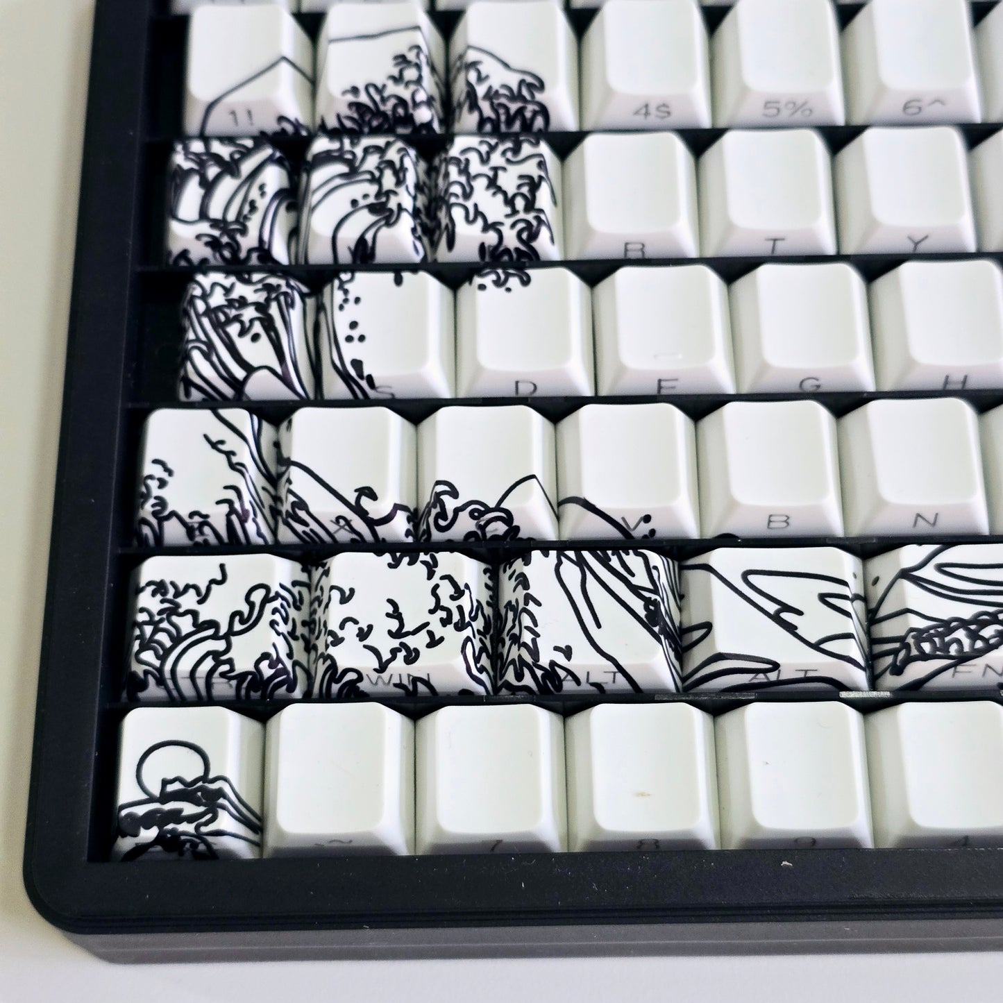 Great Wave Of Kanagawa Side Backlit Cherry Doubleshot Version 2