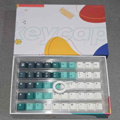 Mystic Green Forest Gradient Premium Cherry Thick PBT 95 Keycaps