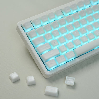 White Jade Translucent SA Profile Doubleshot Keycap