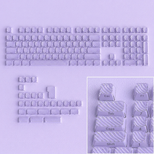 Purple Demon Wave OEM Side Printed Keycaps