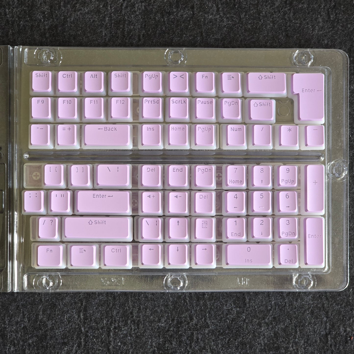 Lavender Pudding Backlit Doubleshot PBT Keycap 129 keys (Clearance)