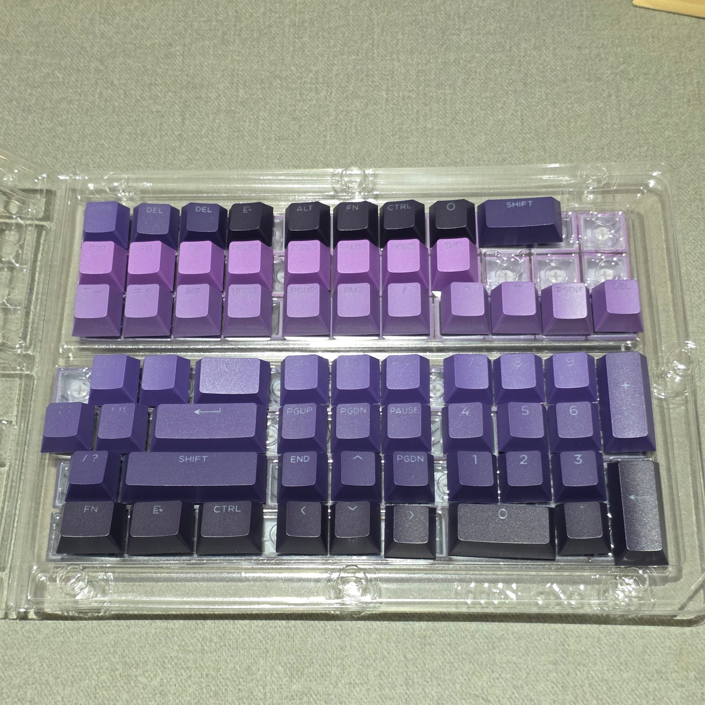 Cyberspace Deep Amethyst Top Backlit OEM PBT Keycaps