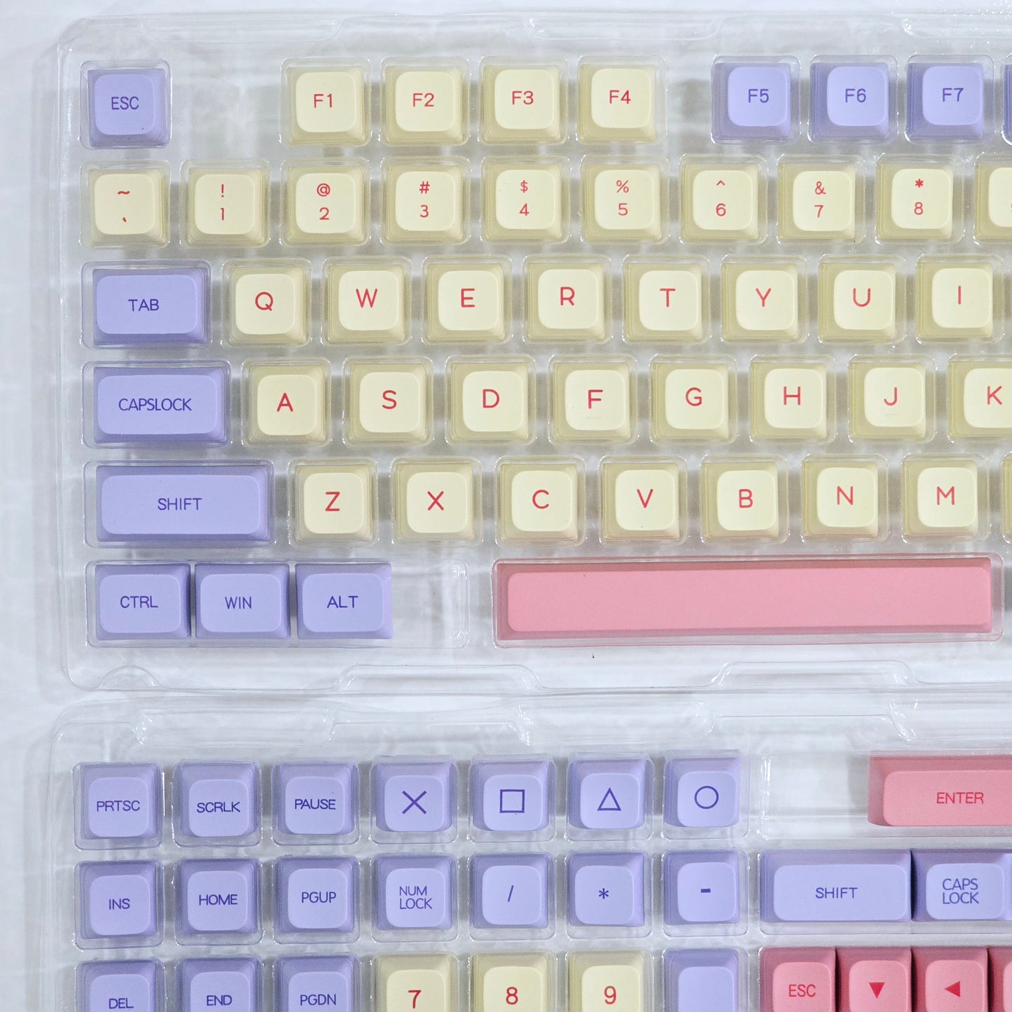 Marshmallow Thick PBT XDA Keycaps