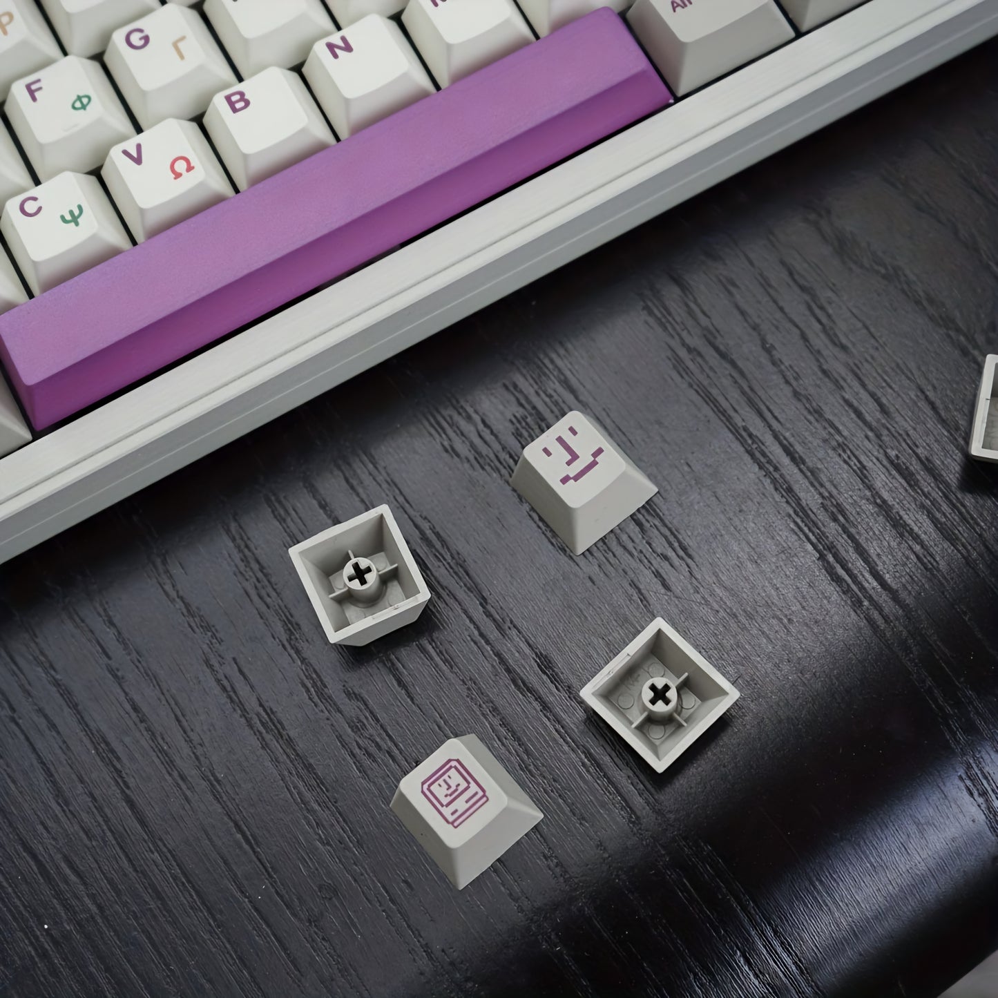 Vintage Purple Greek Cherry PBT Keycaps