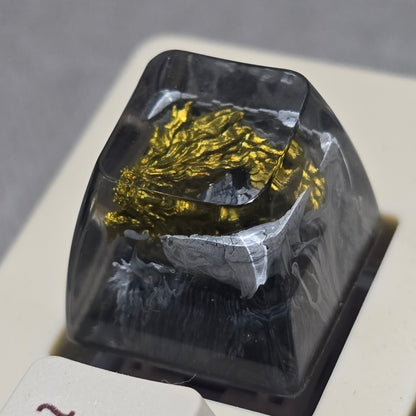 Mythical Golden Dragon Premium 1u Handmade Artisan Keycap