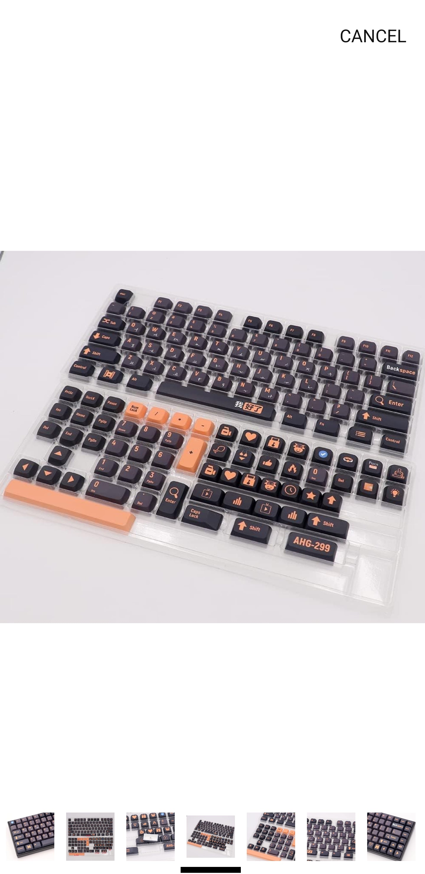 Black Orange XDA PBT Keycaps