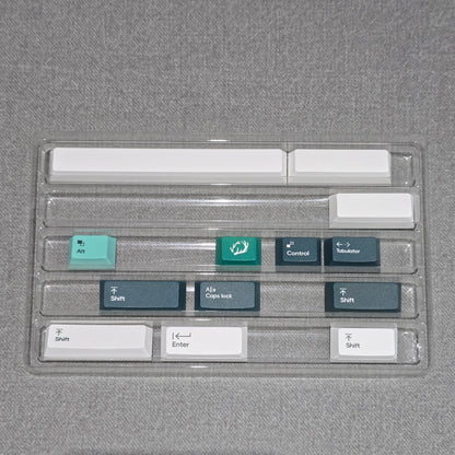Mystic Green Forest Gradient Premium Cherry Thick PBT 95 Keycaps