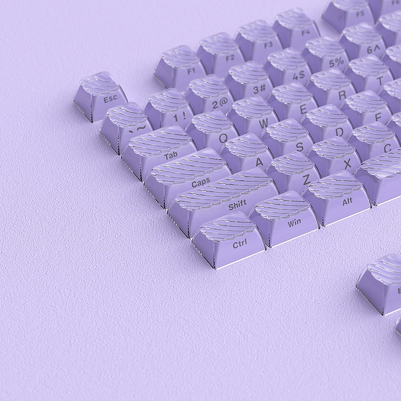 Purple Demon Wave OEM Side Printed Keycaps