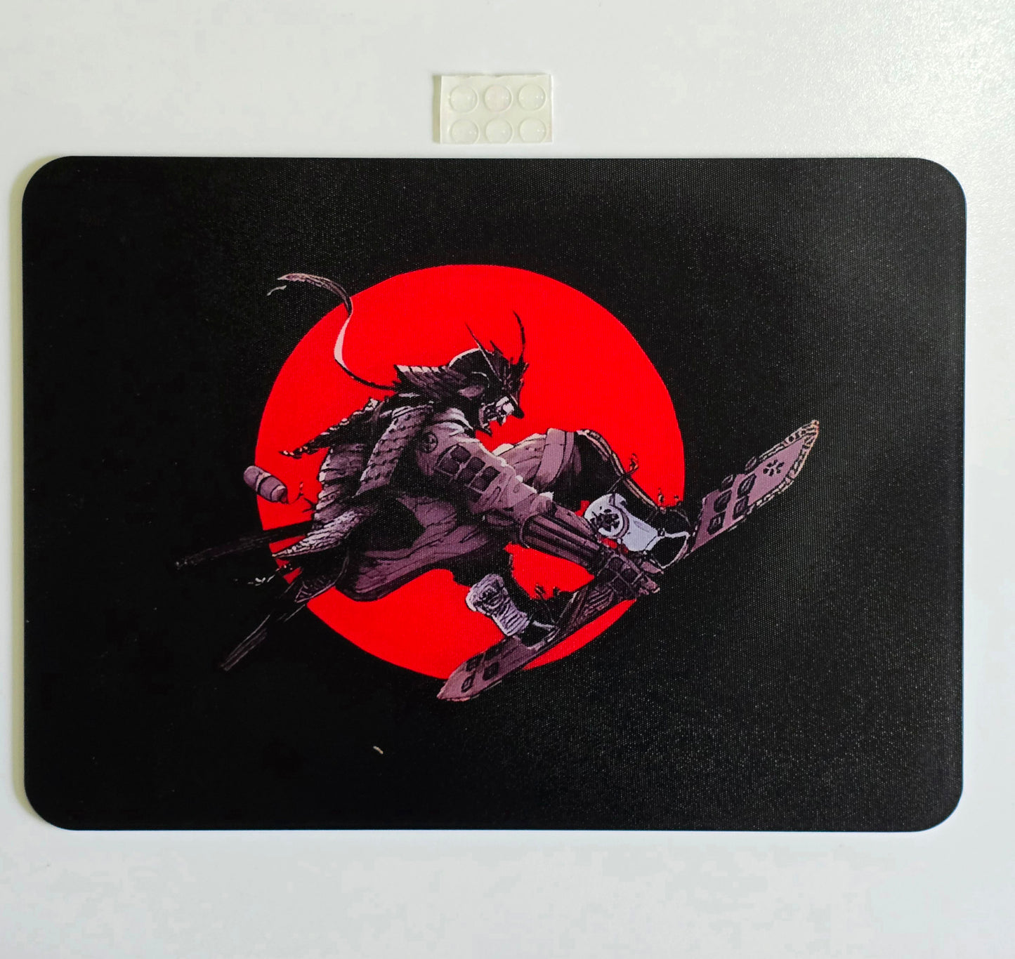 Glass Gaming Mousepad Samurai Snowboarding 35x26x3.2mm