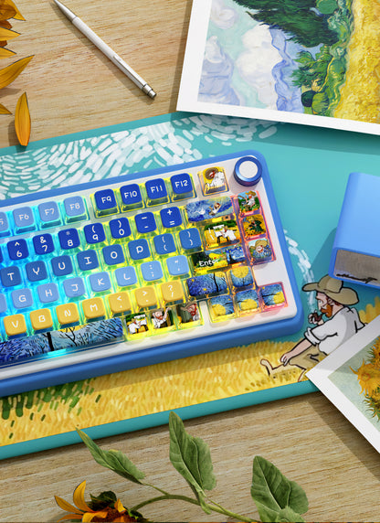 Master Of Art Premium Quality Dye Sub Pc Fused Bottom Translucent Keycaps