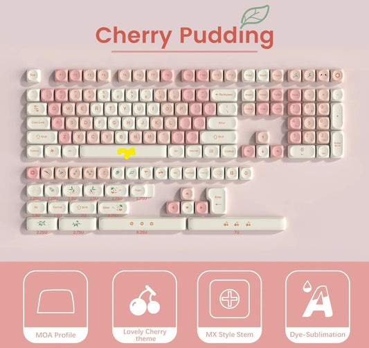 Cherry Pudding MOA PBT Keycaps