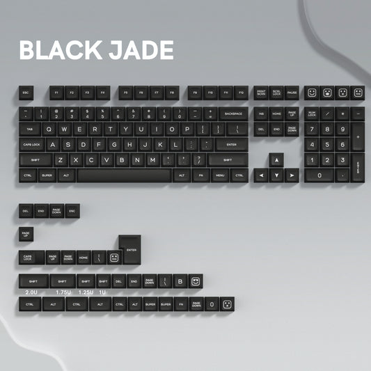 Black Jade Translucent SA Profile Doubleshot PBT Keycap