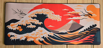 Big Ocean Wave With Sun Premium Hybrid Control XXL Deskmat