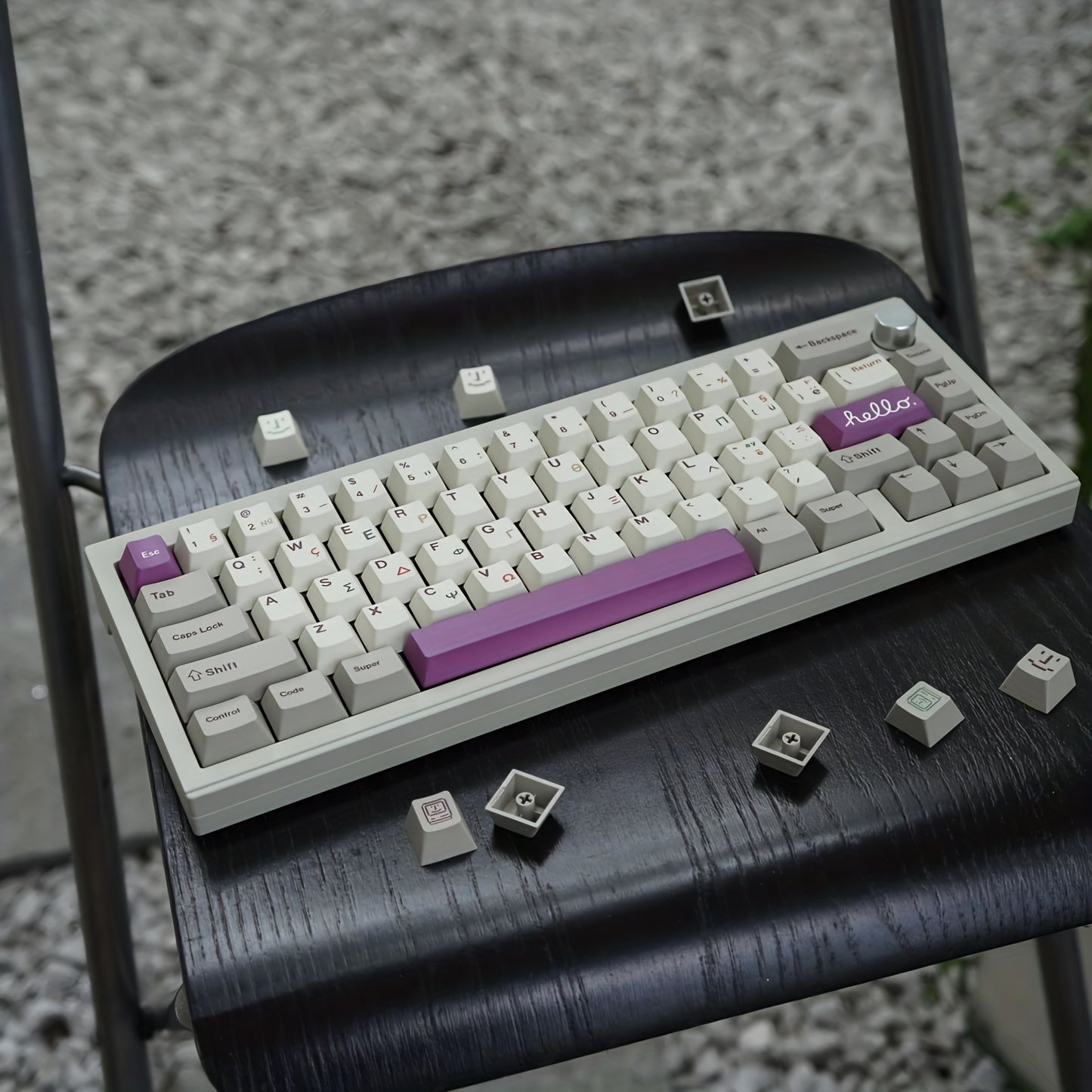 Vintage Purple Greek Cherry PBT Keycaps