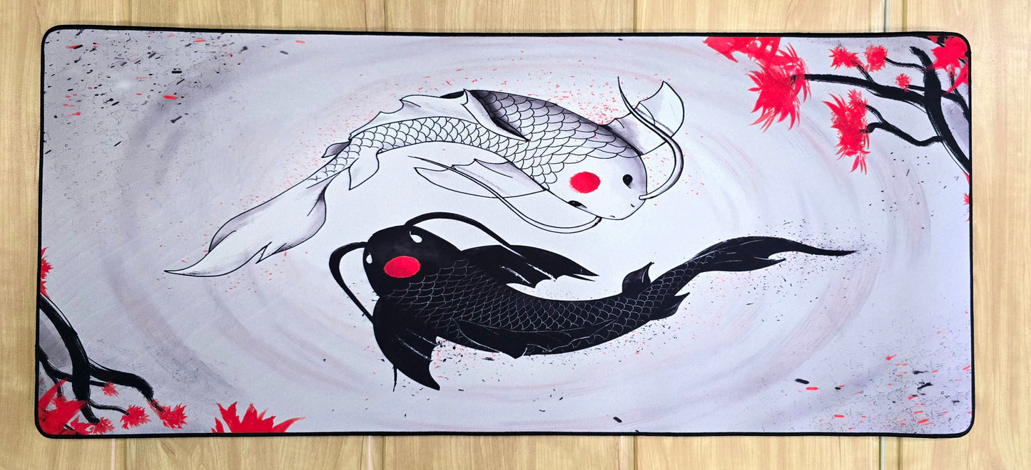 Koi White Black Premium Control Surface XXL Deskmat