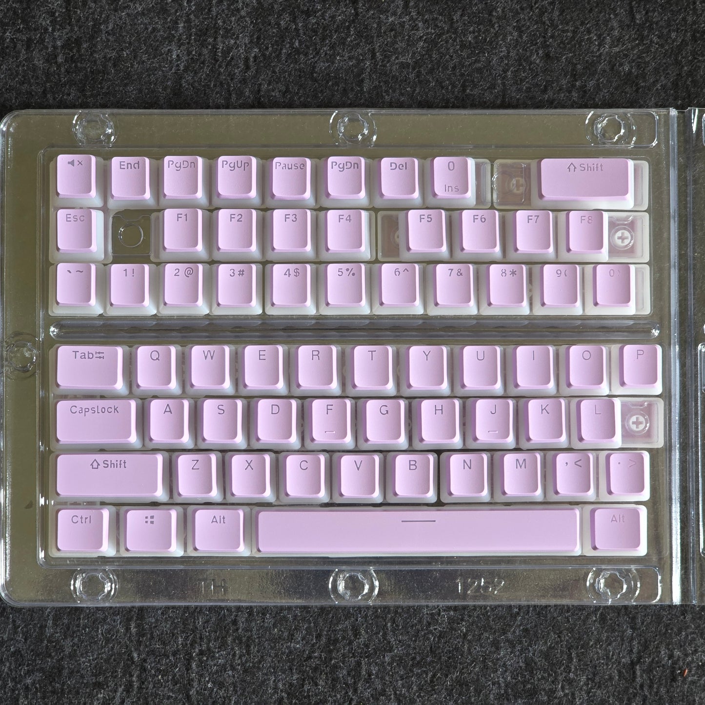 Lavender Pudding Backlit Doubleshot PBT Keycap 129 keys (Clearance)