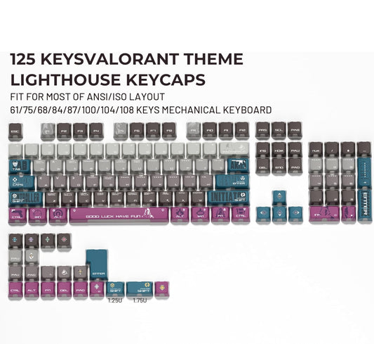 Valorant Light Lighthouse Profile Side Backlit Doubleshot Keycaps