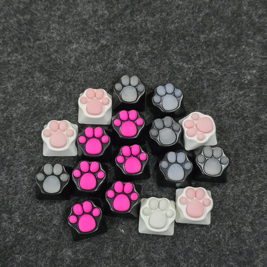 Silicon Cat Paw Heavy Metal Base Artisan Keycap 1u