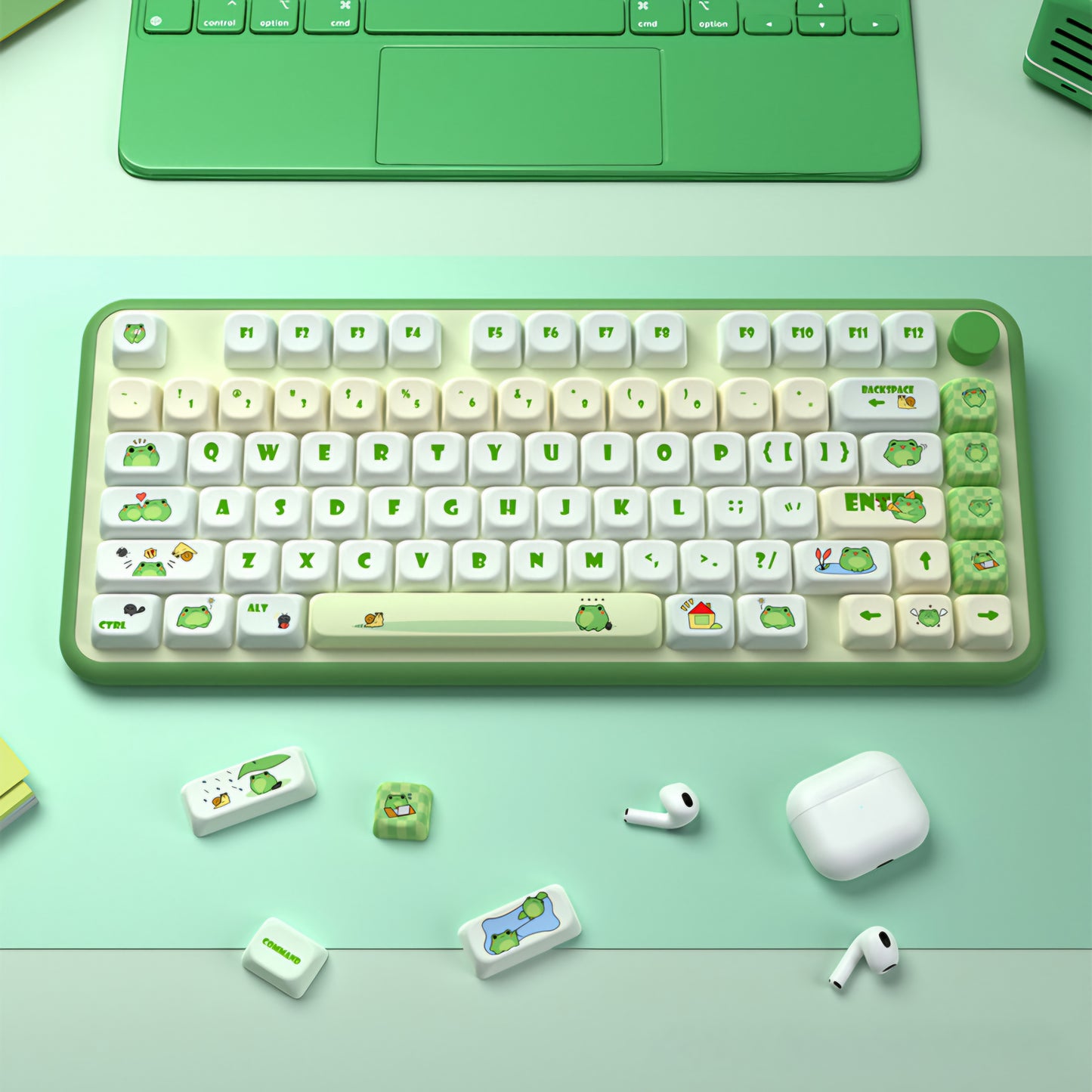 Secret Agent Little Frog MOA PBT Keycaps