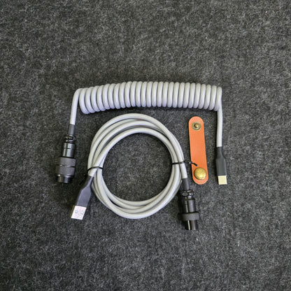 Silver Grey Black Connector Gx16 Aviator Premium Mechanical Keyboard 3.5m Cable