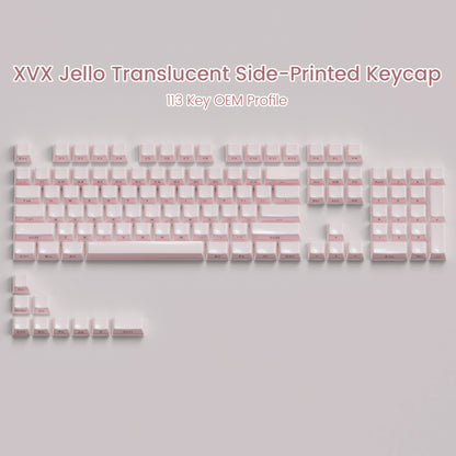 Jello PINK PREMIUM Side-Printed Translucent OEM Profile Keycap