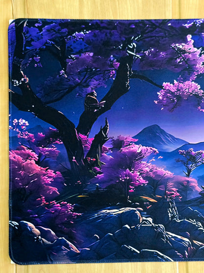 Cherry Blossom Purple Serene Lake Smooth XXL Deskmat