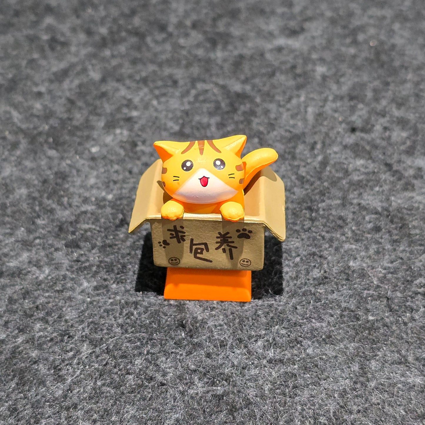 Happy Cat In Basket Resin Artisan Keycap