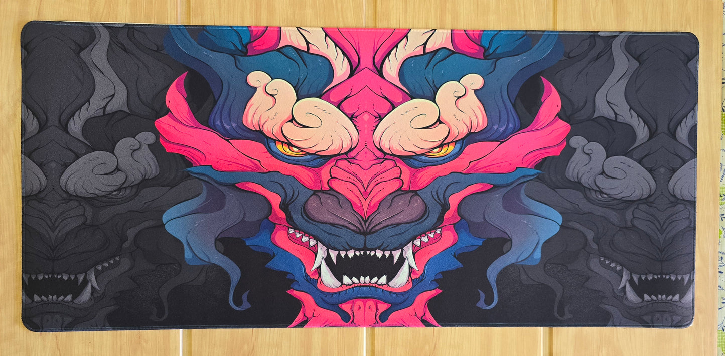 Yokai Mask Premium Custom Control Surface Deskmat