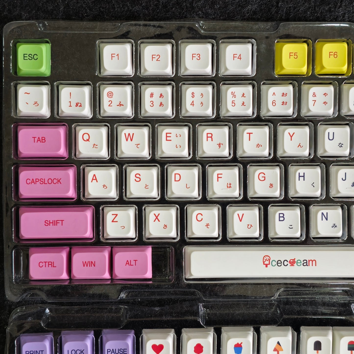 Ice Cream Japanese XDA PBT Keycaps BB Version