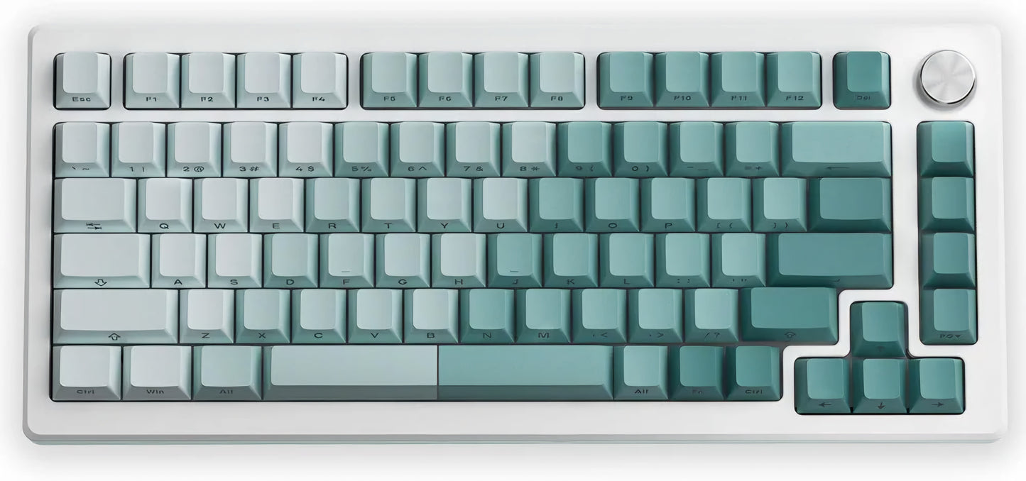 Midnight Green Diagonal Gradient Side Backlit Cherry Doubleshot Keycaps