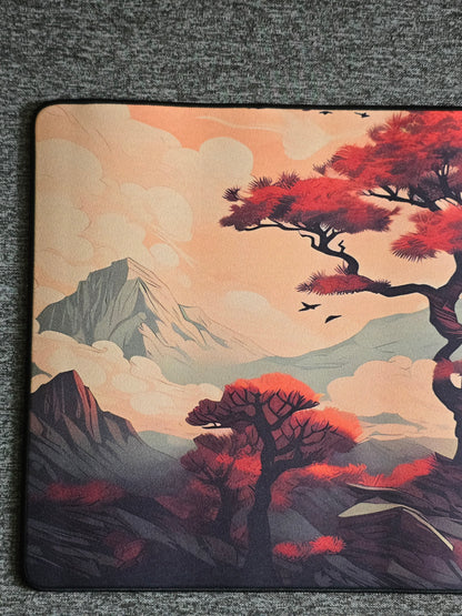 Red Tree In Mountain Premium Hybrid Control Surface XXL Deskmat