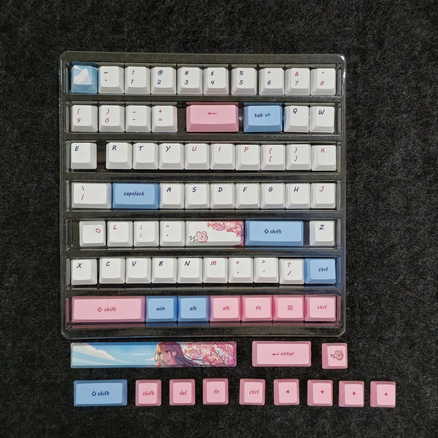 Sakura  Premium 73 Keys Quality PBT Keycap Set