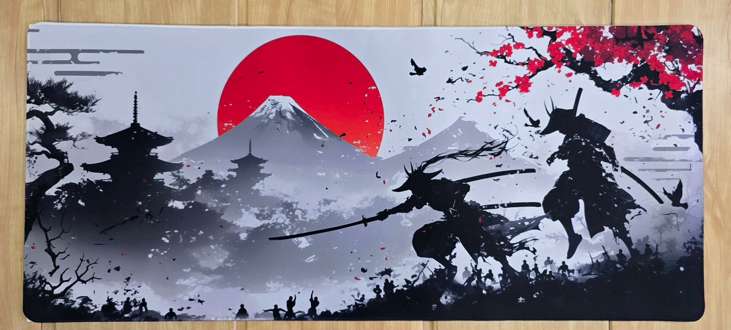 Samurai Fighters Under Red Moon Super Smooth XXL Deskmat