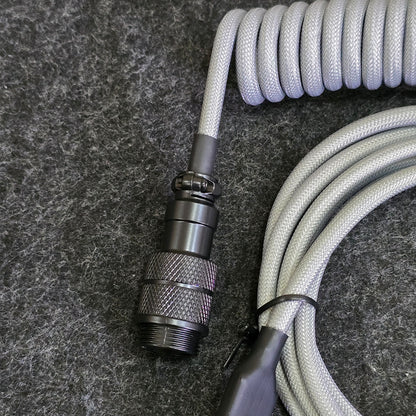 Silver Grey Black Connector Gx16 Aviator Premium Mechanical Keyboard 3.5m Cable