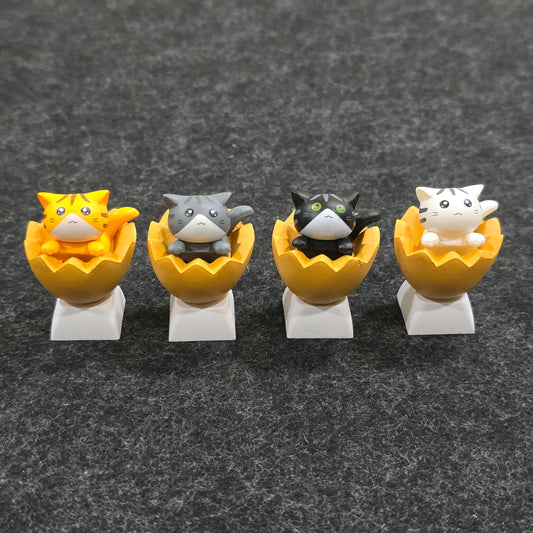 Adorable Cats In Egg Shell Artisan Keycaps