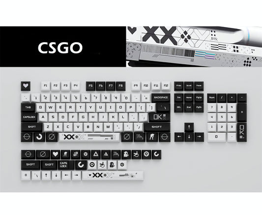 Counter Strike Print Stream XDA PBT KeycapS