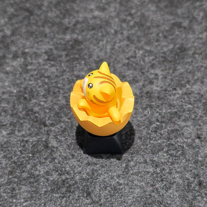 Adorable Cute Egg Shell Cats Artisan Keycap Black Base