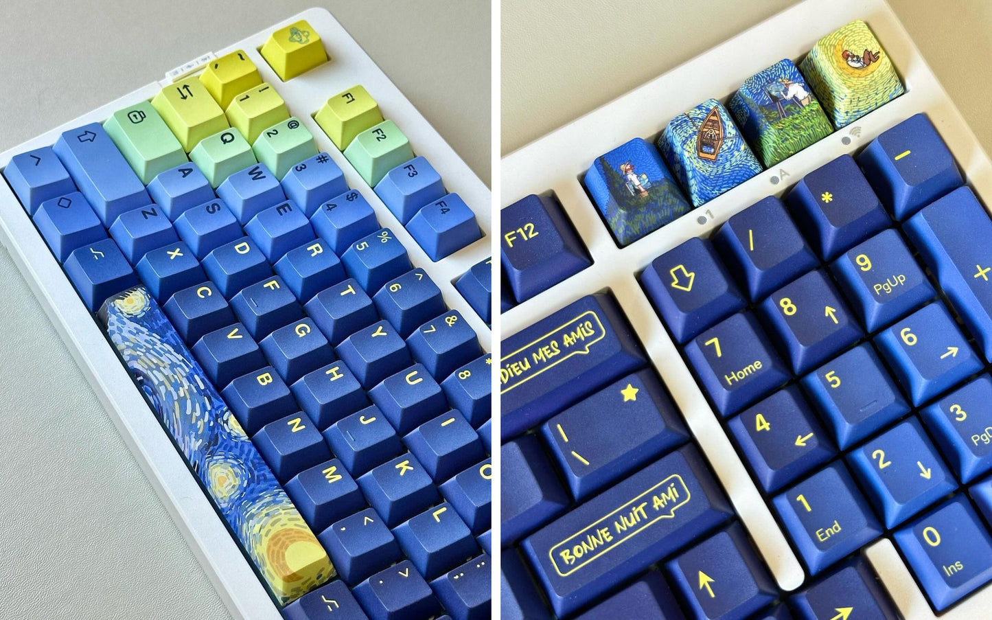 The Starry Night Cherry PBT Keycaps