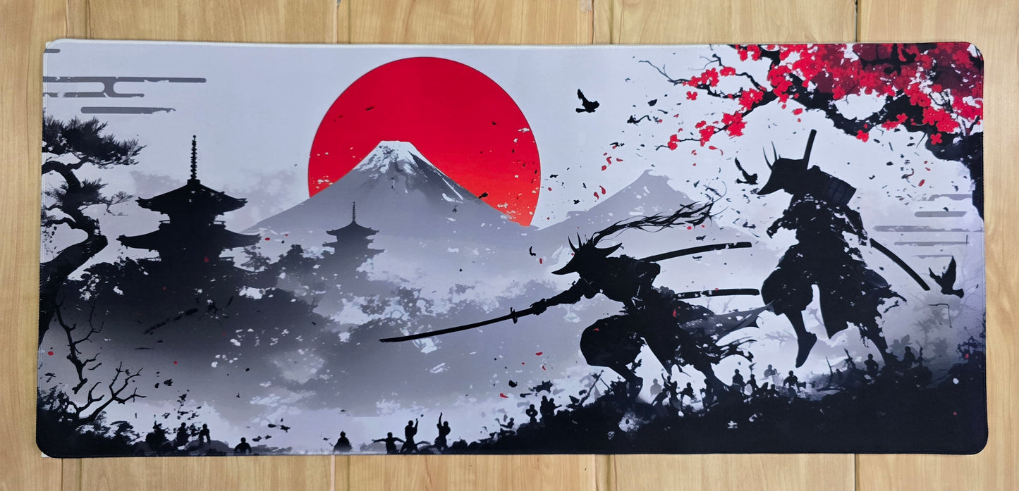 Samurai Fighters Under Red Moon Super Smooth XXL Deskmat