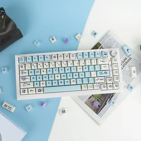 White Rabbit Cherry PBT Keycaps